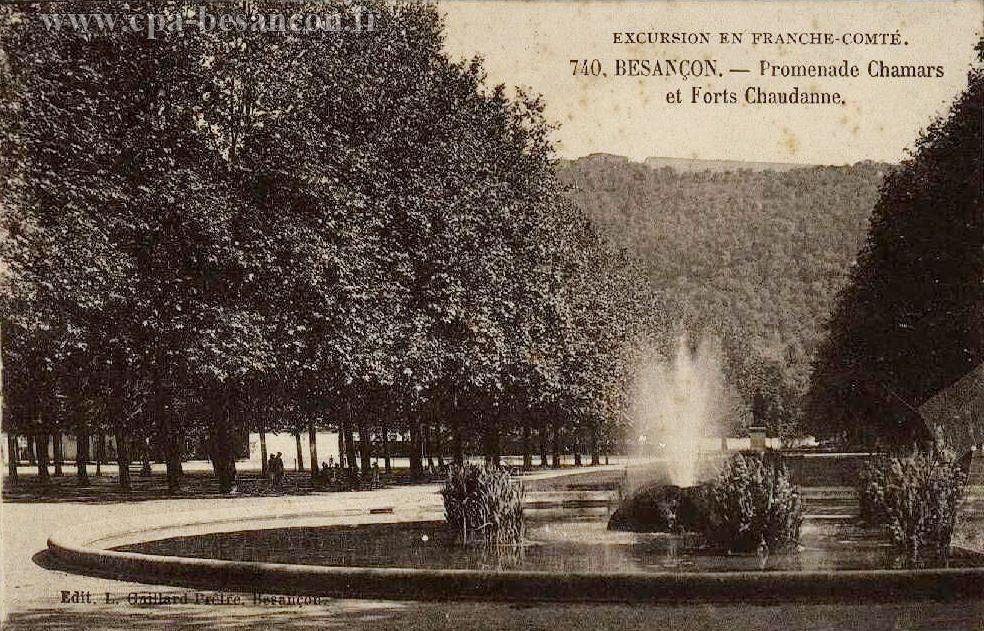 EXCURSION EN FRANCHE-COMTÉ. 740. BESANÇON. - Promenade Chamars et Forts Chaudanne.